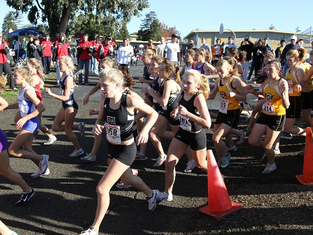 NCS XC D3 Girls-005.JPG - 2009 North Coast Section Cross Country Championships, Hayward High School, Hayward, California